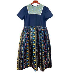 Vintage Handmade Womens Dress Sz M Hippie Cottage Whimsigoth Western Boho Floral